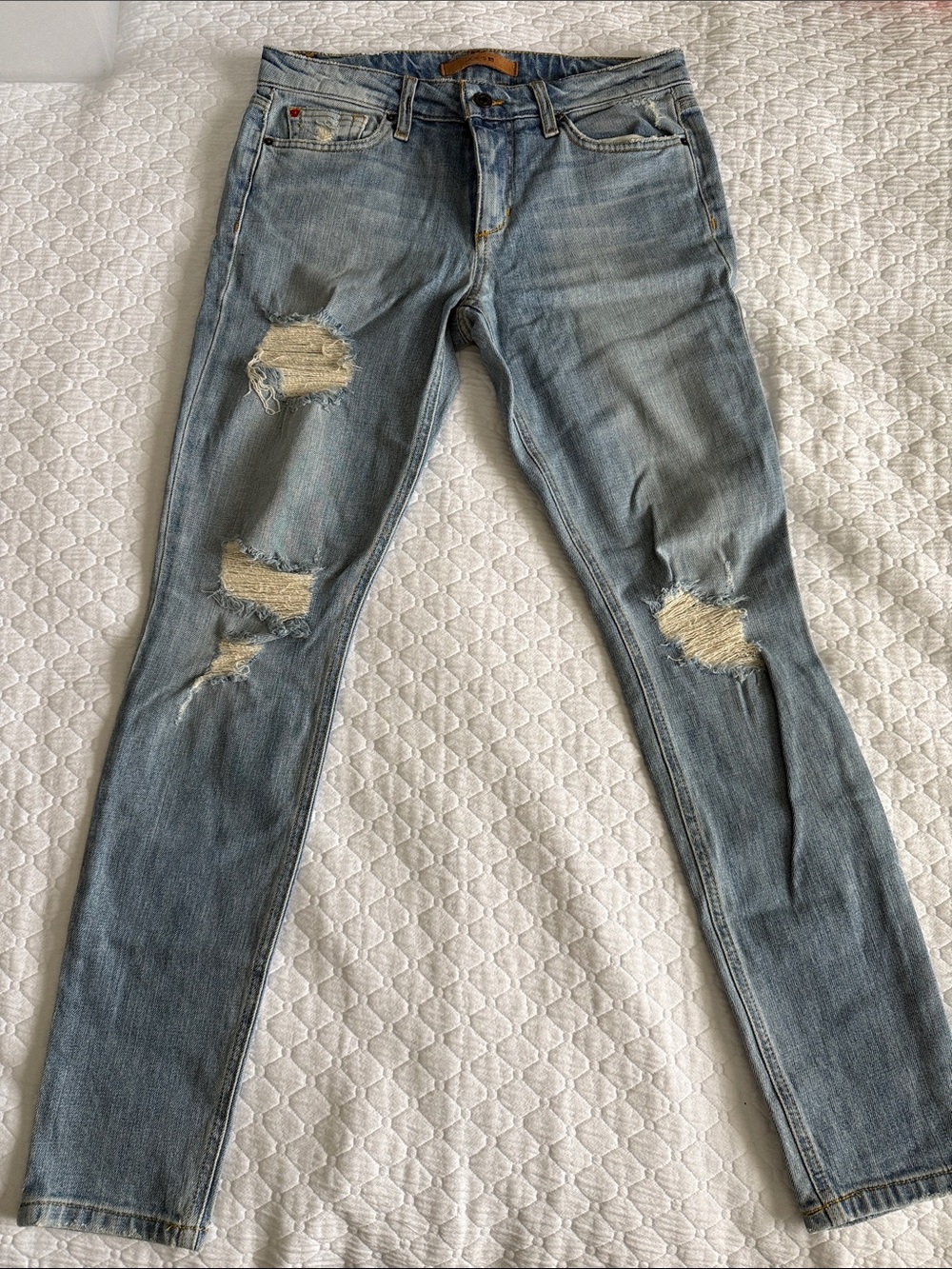 Joe's Jeans Light Blue Distressed Skinny Jeans